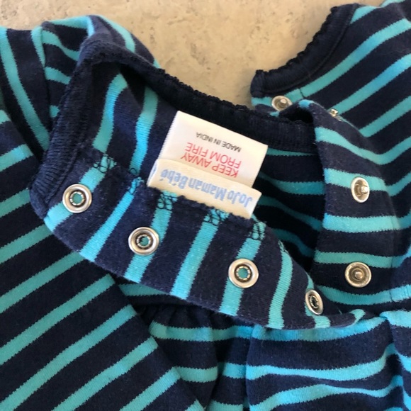 Blue striped girls dress - Picture 2 of 3